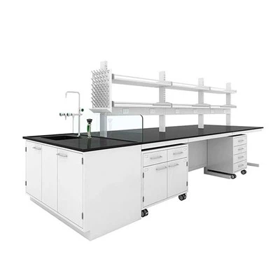 저장 공간이 있는 실험실 테이블